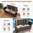 43.5'' Wicker Upholstered Storage Bench with Arms and Cushion for Entryway, Bedroom, or Patio, Synthetic Brown Wicker-1667701941