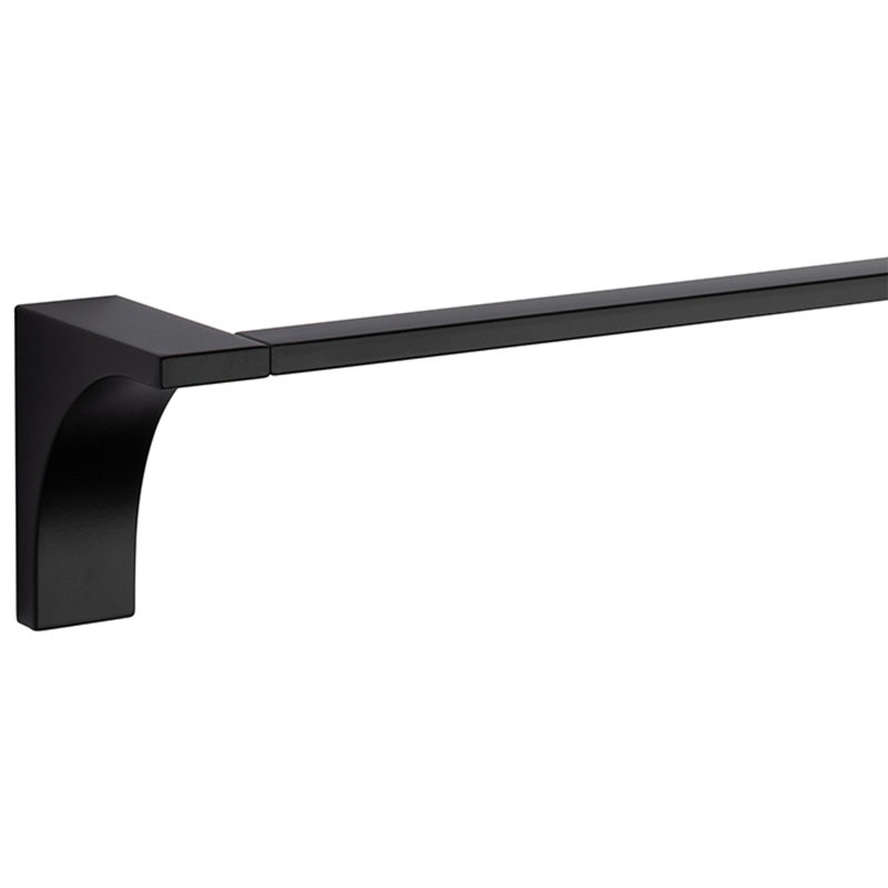 Barre à serviettes 24 po Arc Deco - Noir mat, 1.7" H x 24" L x 3.2" D, Matte Black