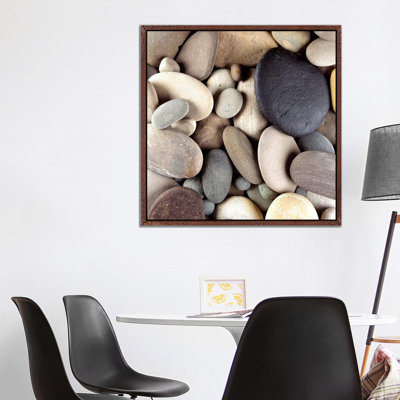 Brown Pebbles 1 Piece Wall Art on Canvas