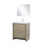 Ensemble de meuble-lavabo simple 30 po avec plateau en marbre et miroir Lafarre-113110523-113110525