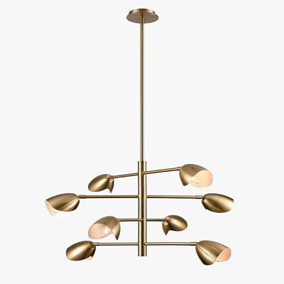 Lustre traditionnel 8 lumières (ampoule non incluse)