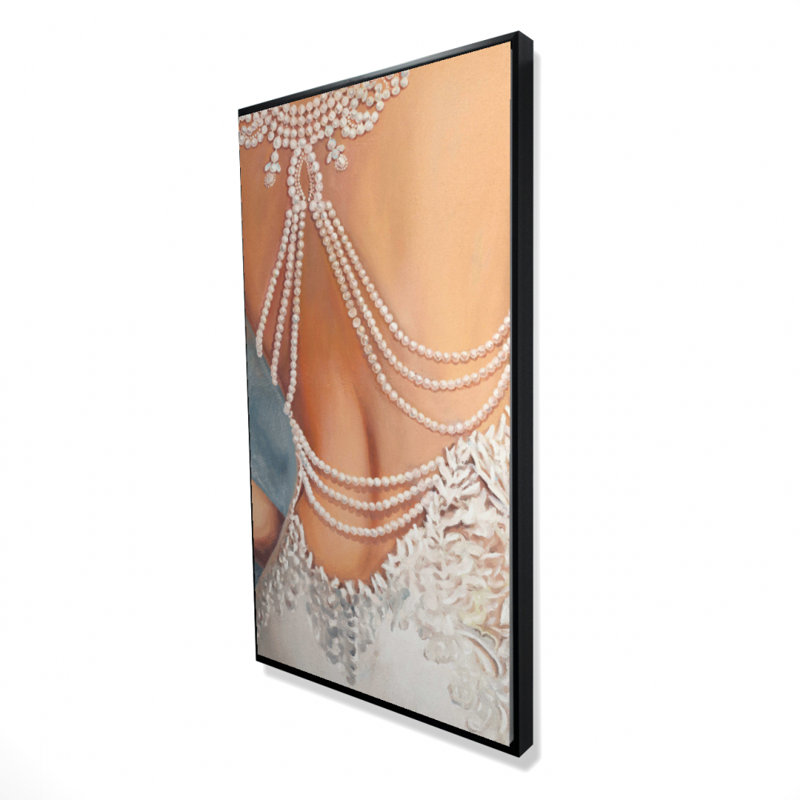 Décoration de mariage - «Blue Woman», art encadré sur toile, H 49,25 po x l 25,25 po