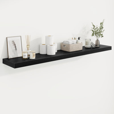 Floating Shelves For Wall,Long Wall Mounted Engineered Wood Shelves With Invisible Brackets For Living Room, Bedroom, Bathroom, Kitchen Decor And Storage