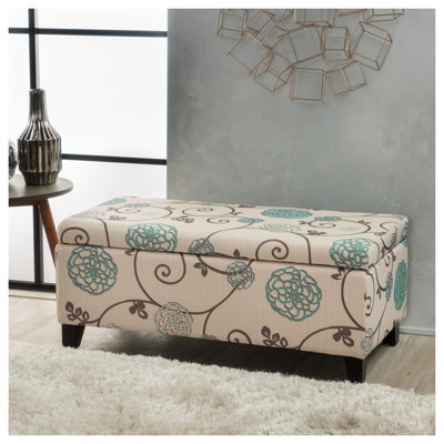 Banc de rangement avec repose-pieds Floral
