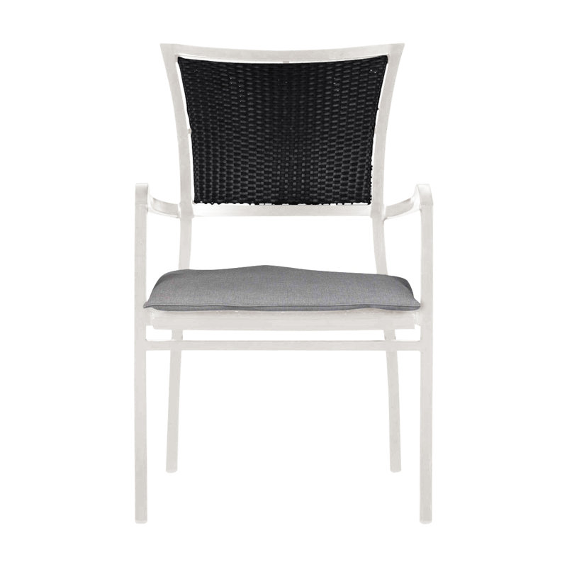 Chaise avec accoudoirs Aire - Craie / Noir, Welt, Craie / noir, Verona brume