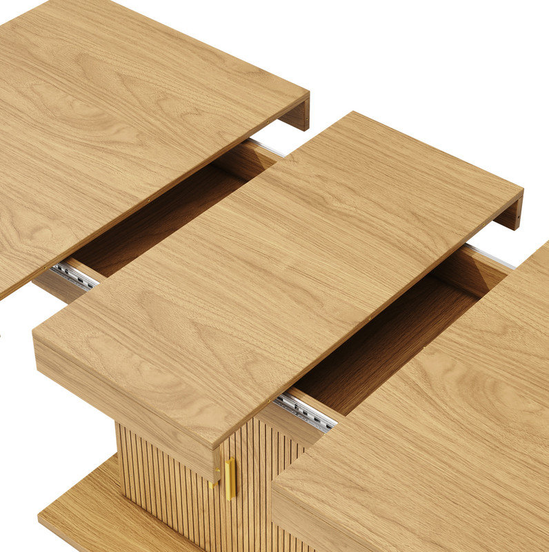 180.01 cm Extendable Dining Table, Natural