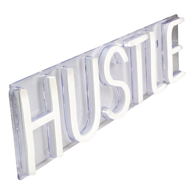 Enseigne murale lumineuse 20 po style néon blanc lumineux