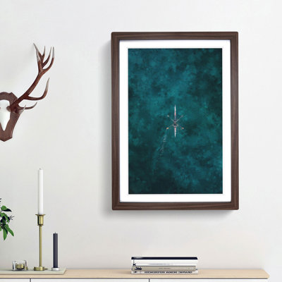 Rowing On A Lake In Sweden - Single Picture Frame Print on MDF