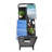 3-Tier Rolling Book Cart Double Sided W-Shaped Shelves Book Truck in Black