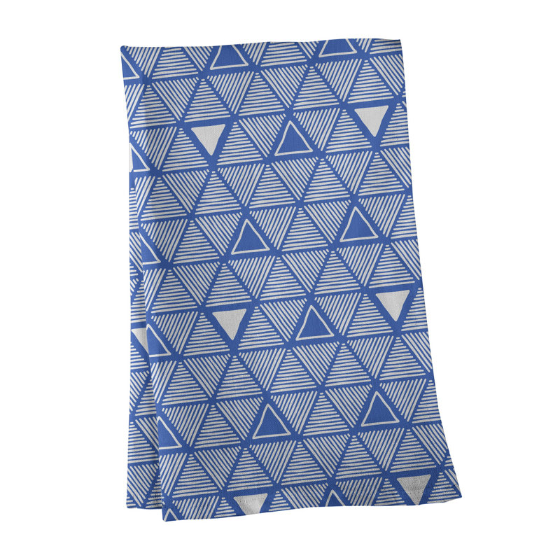 Jordao Tea Towel Kitchen Towel, Blue/White, Poly Twill