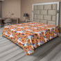 Gingembre, bleu mer et rose / motif floral