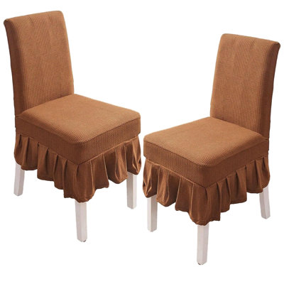 ensemble de 2 housses de chaise de salle à manger extensibles avec housse de chaise pour salle à manger Banquet