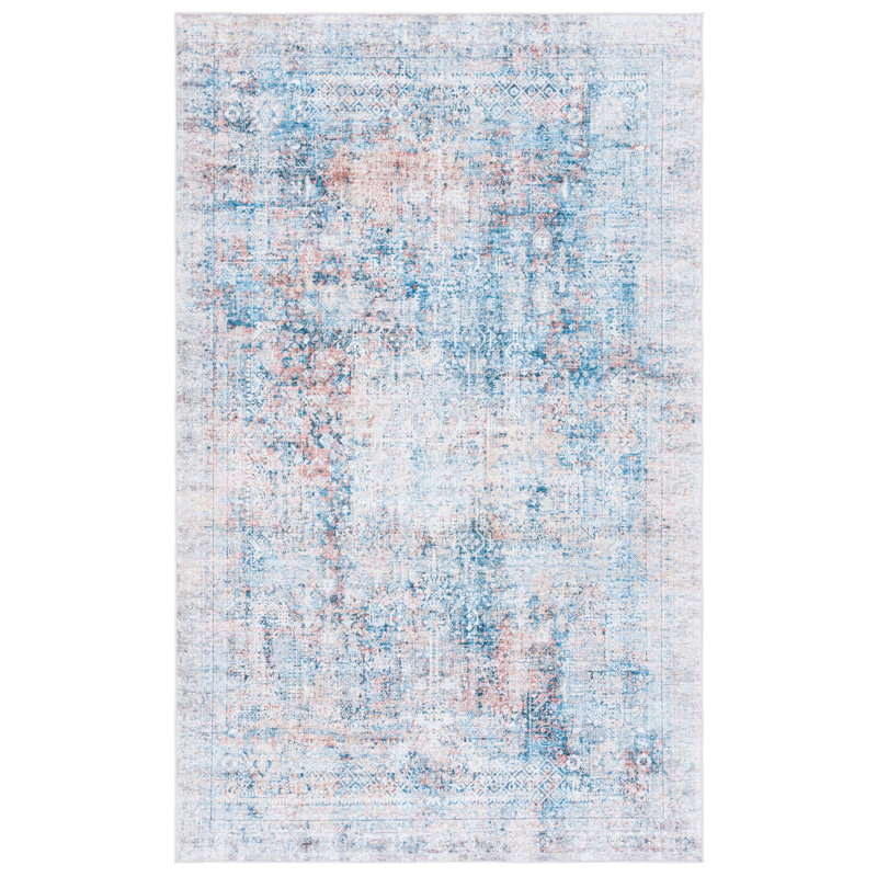 Tapis oriental lavable à la machine Jeralee, Rectangulaire 3 pi x 5 pi