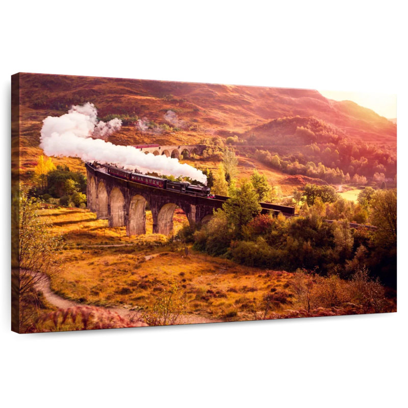 Mehar Jacobite sur le viaduc de Glenfinnan, H 20 po x l 30 po