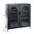 Solstice Wide Metal Accent Cabinet with 2 Adjustable Storage Shelves and Arched Glass Door-46444661