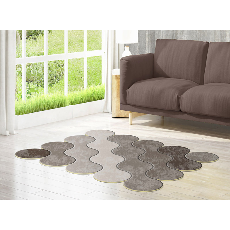 Tapis en polyester antidérapant (3,9 x 5,9 pi), brun | 100% antibactérien et antiallergique, 1200 g / m² | Éponge de 4 mm de hauteur, lavable en machine à 30 ° C, tissu facile à nettoyer | Parfait pour la décoration intérieure et les endroits très passants