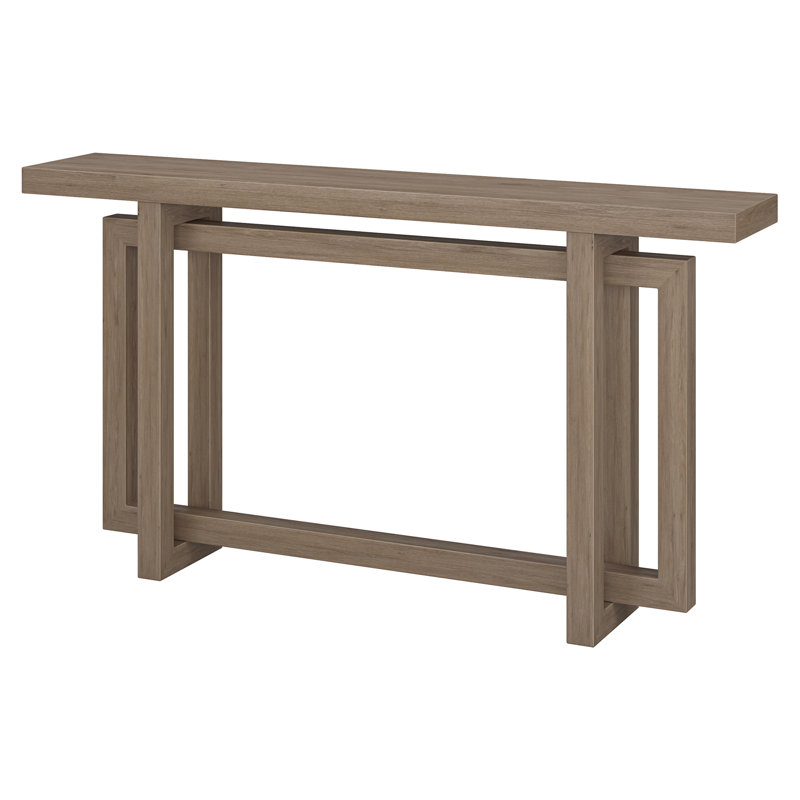 Ademide 111.7cm Console Table, Antiqued Grey Oak, 75cm H x 139.7cm W x 25.4cm D