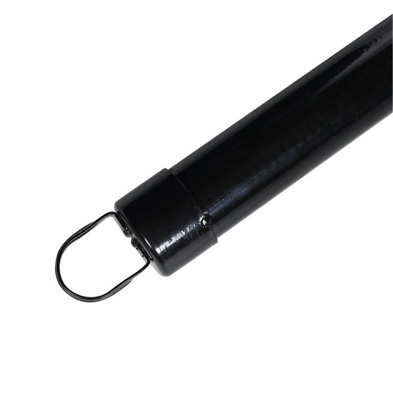 Clôture à mailles en acier galvanisé - Ensemble complet - Argent de calibre 11,5 AW - Noir calibre 9,5 AW, L 50 pi x H 6 pi
