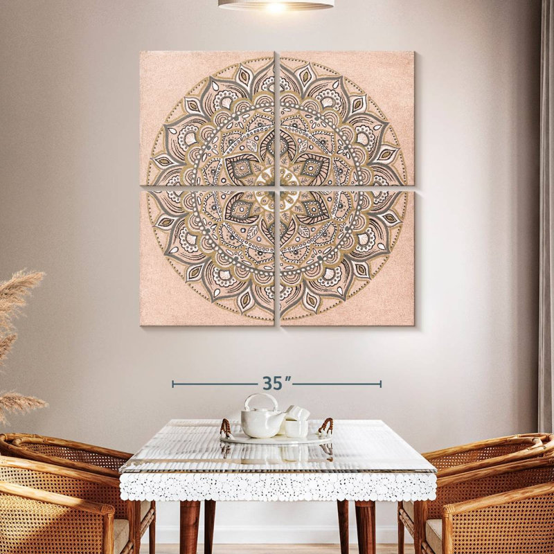 Mandala Kerner Blush, H 45 po x l 45 po