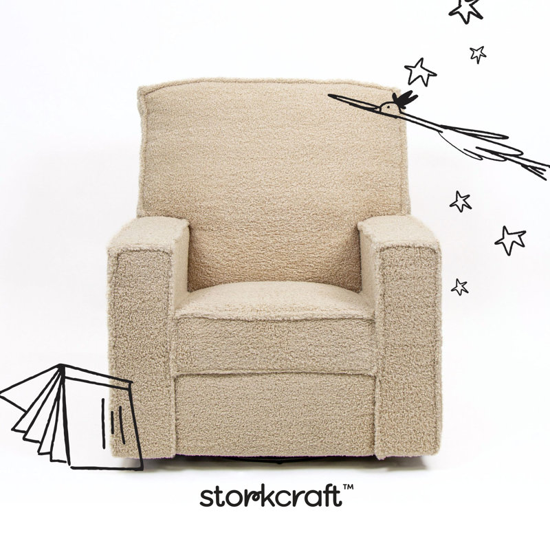 Texas Nursery Power Recliner Swivel Glider , Vanilla Sherpa