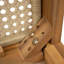Chaise en bois d'acacia avec osier brun clair Netro
