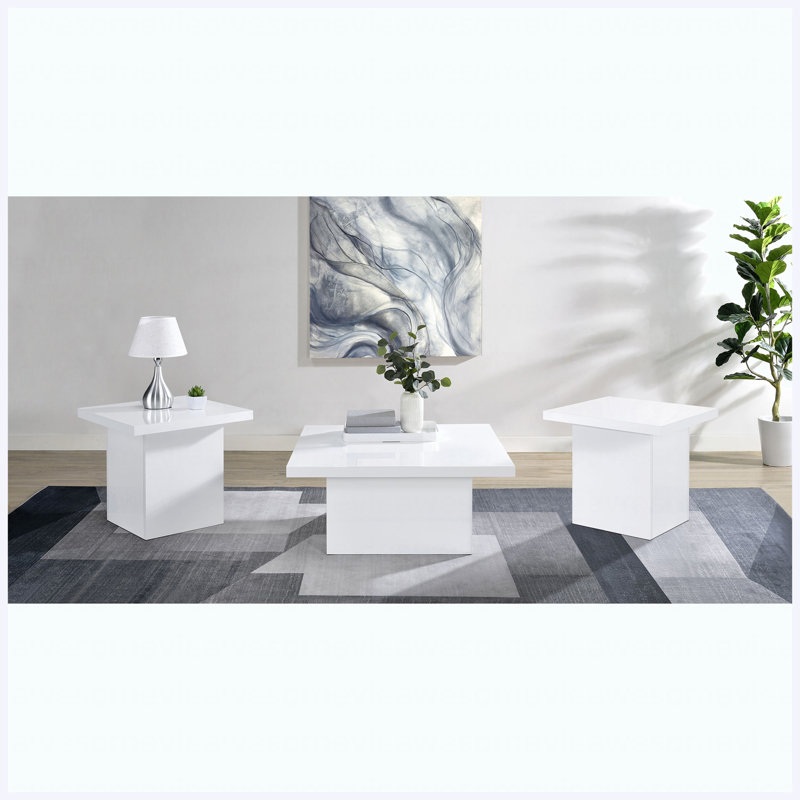 Ensemble de tables basses 3 pièces Glam