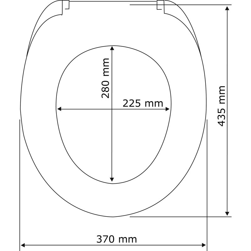 Acropolis Soft Close Elongated Hard Toilet Seat