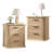 22" Wide Fluted Nightstand With Charging Station, Modern 3 Drawer End Table For Bedroom And Living Room | Gift Idea-1077214949