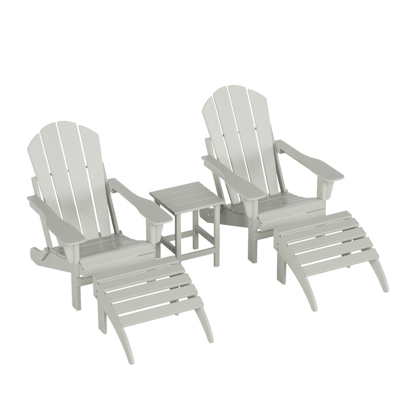 Laguna 5-Piece Seating Group with Table and Ottoman, Sand