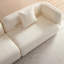 Canapé modulaire blanc, tissu durable, structure en bois massif, rembourrage en éponge haute densité-2014190701