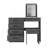 Makeup Dressing Table, Mirror, Four Drawers, Stool, Smokey Oak