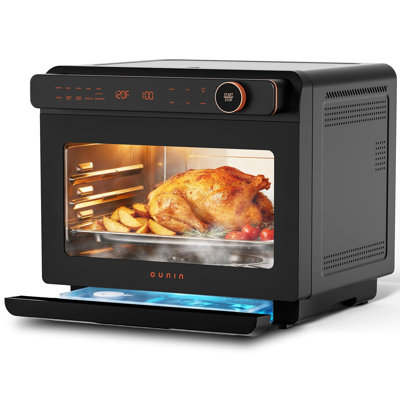 OUNIN 25.4QT Combi Steam Air Fryer Oven, Extra-Large Countertop Convection Oven, 11-in-1 Steam Bake Roast Broil Dehydrate, Fits 5 lb Chicken, Self-Cleaning, Stainless Steel