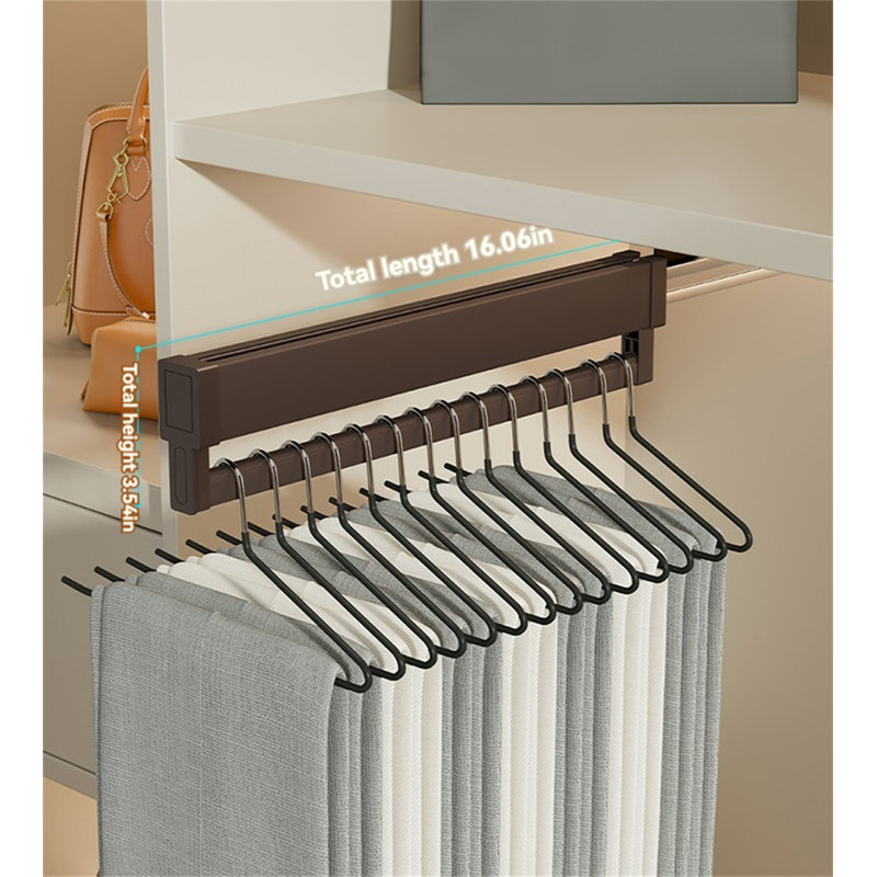 Premium Aluminum Extendable Trouser Rack With Slide Rail
