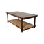 Table basse élégante avec tablettes ouvertes en rotin brun de 24 po x 42 po x 18 po-1535224791