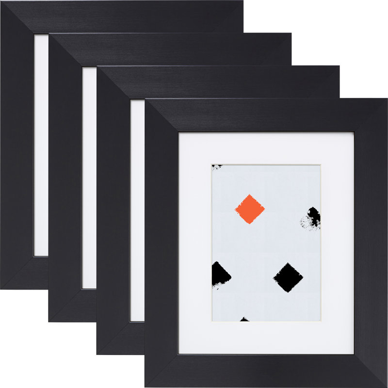 Ensemble de 4 cadres muraux Ramsdell, Noir, 10 po x 12 po emmêlé à 8 po x 10 po