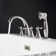 Solace 3 Handle Bathroom Roman Tub Faucet with Diverter