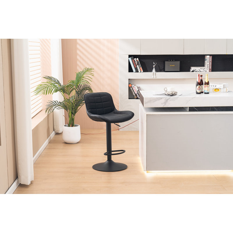 Tabouret de bar à hauteur réglable, Noir