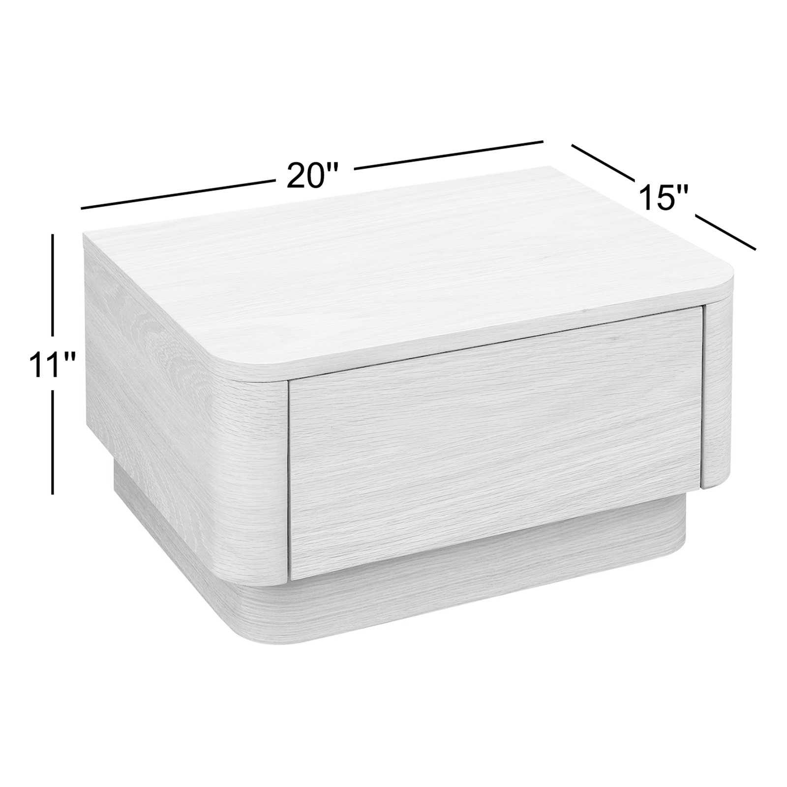 Mille Walnut Nightstand, Oak