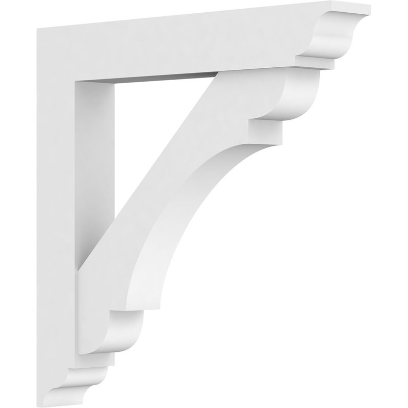 Support en PVC de qualité architecturale standard avec extrémités traditionnelles de l 3 po x P 24 po x H 24 po