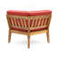 Ensemble de canapés modulaires à 5 places en bois de grenade Acacia, teck, rouge