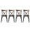 Chaise d’appoint rembourrée à dossier en croix