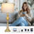 Lampe de table à intensité variable de 28,75 po en métal avec commande tactile et ports USB, ampoule incluse-1185453786