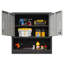 Armoire murale moderne en métal avec dispositif de verrouillage. Pour le garage, l'entrepôt, le bureau. Tiroir facile à assembler. Structure solide, rouille - construction