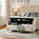 Louvenia 56''W Upholstered Flip Top Bench with Subdivided Storage and Toss Pillows