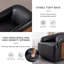 Fauteuil demi-tonneau pivotant en cuir véritable-784534207