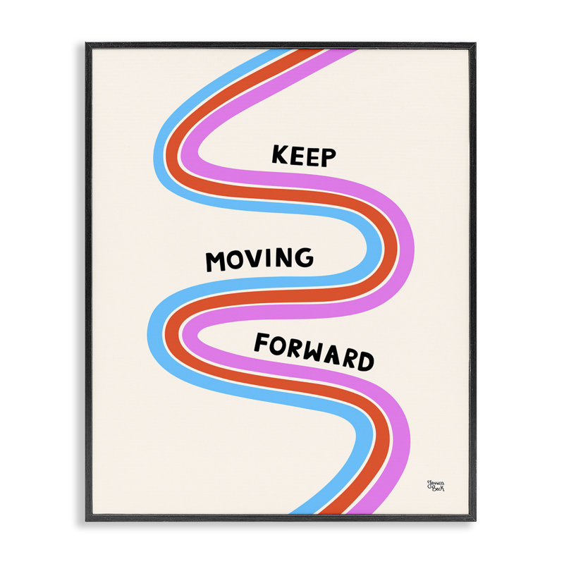 Keep Moving Forward Framed Giclee Art by Jessica Beck, Midnight Black Framed Giclee, 30'' H X 24'' W
