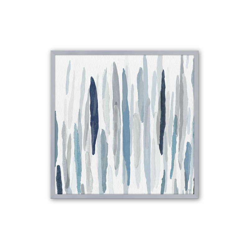 Blues rythmique v1, Papier avec cadre photo simple en chrome poli, H 21,75 po x l 21,75 po x P 1,25 po