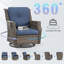 Chaise de patio pivotante avec coussins Nihat-1563835547