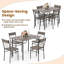 5-Piece Dining Table Set for 4 with Kitchen Table and 4 Dining Chairs-605101470