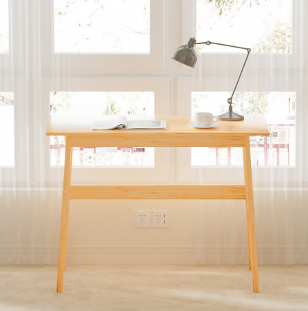 Nouveau bureau d'ordinateur, bureau d'écriture en bambou, bureau de travail simple et moderne pour bureau à domicile, bureau de bureau
